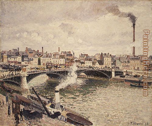 Morning An Overcast Day Rouen painting - Camille Pissarro Morning An Overcast Day Rouen art painting
